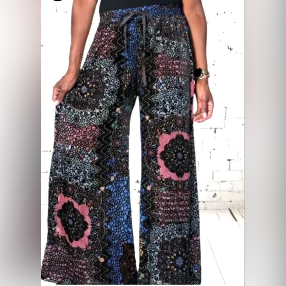 NWT Johnny Was Multicolor Patterned Women's Pants size XL
